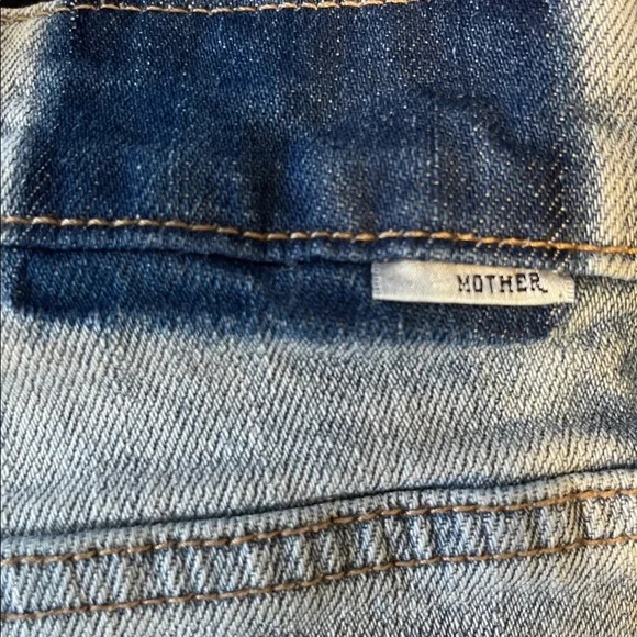 Mother The Dazzler Shift Not Rough Enough Insider Crop Step Fray Size 28 Blue - Picture 10 of 11